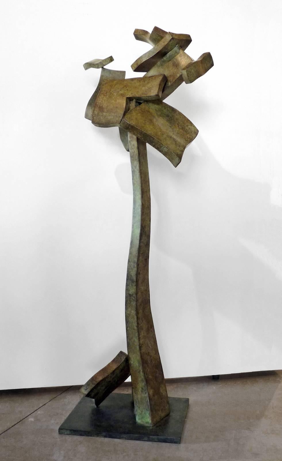 Herma -indoor or outdoor bronze sculpture by New York artist Van de Bovenkamp - Sculpture by Hans Van de Bovenkamp