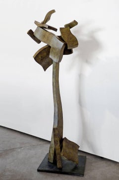Herma -indoor or outdoor bronze sculpture by New York artist Van de Bovenkamp