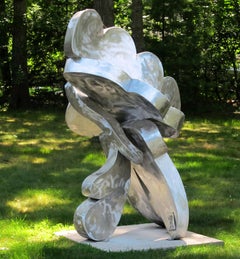 "Intrepid Cloud" Abstract, Steel Metal Sculpture, Large-Scale, Outdoors