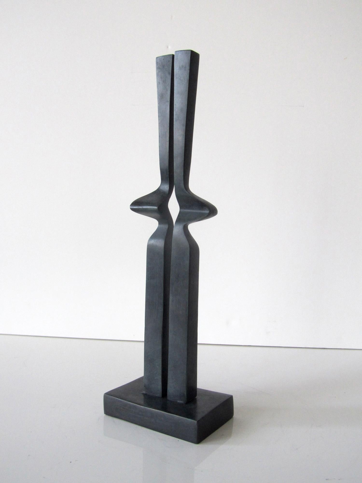 Hans Van de Bovenkamp Abstract Sculpture - "Itzamna Stella" small bronze sculpture 
