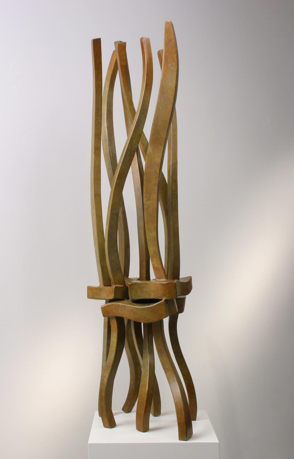 Abstract Sculpture di Hans Van de Bovenkamp - "Ode a Chamberlain" Scultura astratta in metallo e bronzo, in grande scala, all'aperto