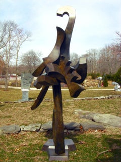 "She-Clamdigger" Abstract, Bronze Metal Sculpture, Large-Scale, Outdoors