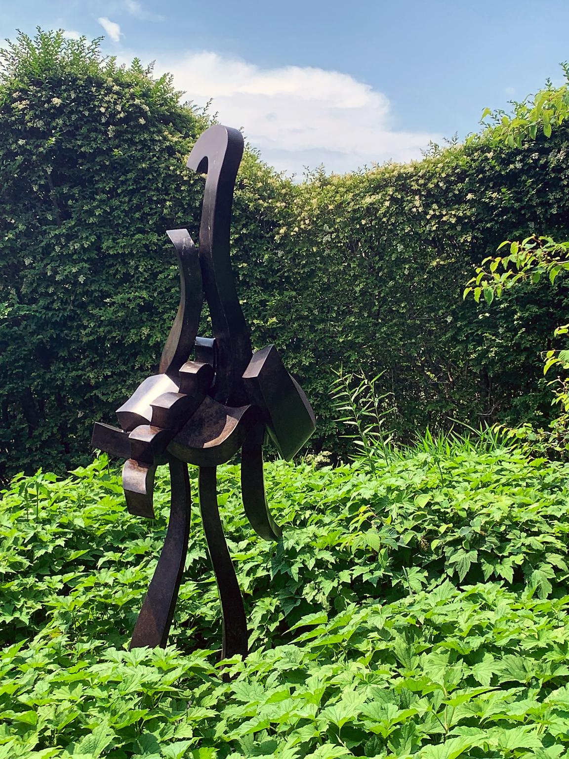 Hans Van de Bovenkamp Abstract Sculpture - "She-Clamdigger" Abstract, Bronze Metal Sculpture, Large-Scale, Outdoors
