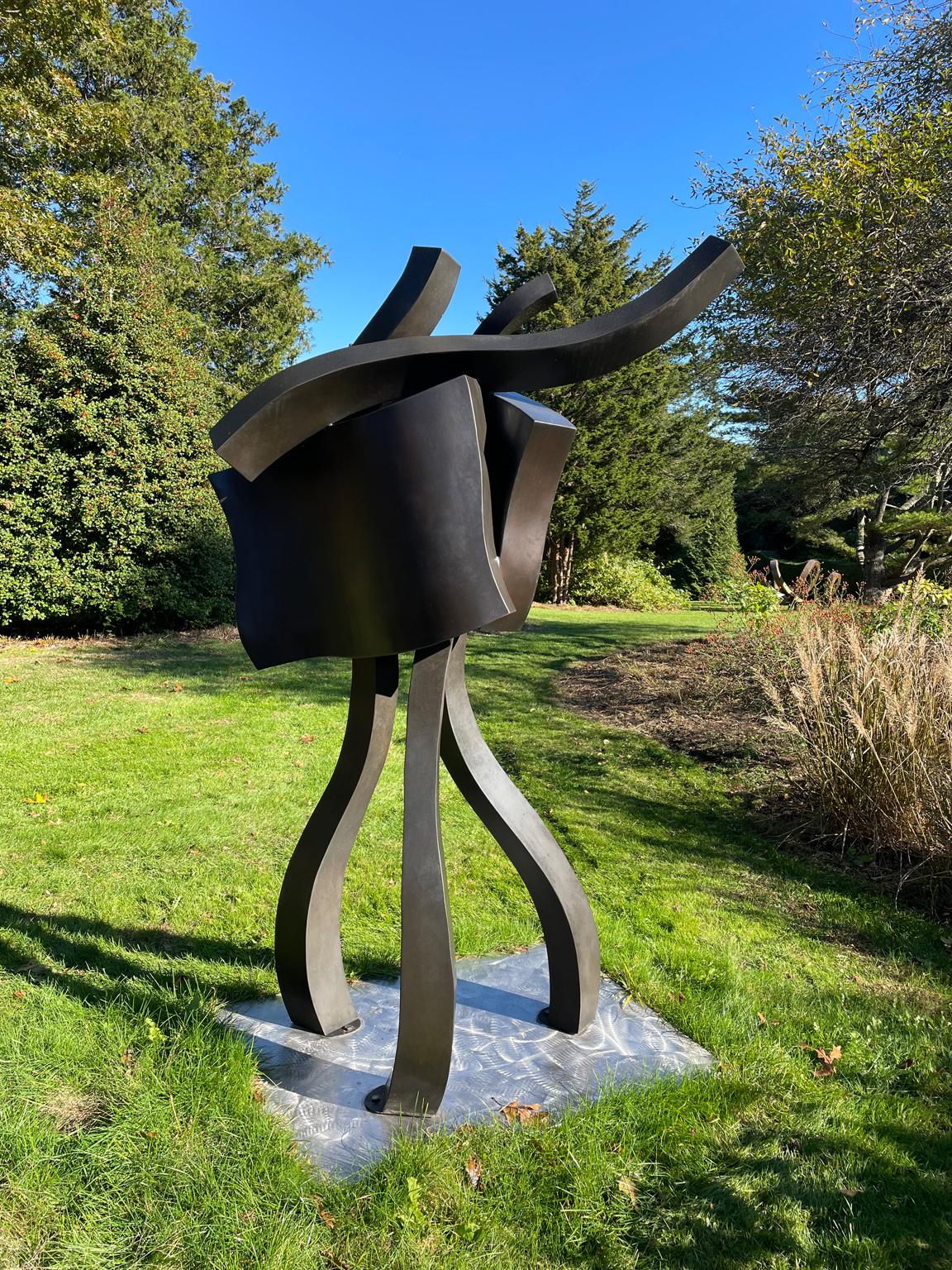 "Tripolemus" Abstract, Bronze Metal Sculpture, Large-Scale, Outdoors