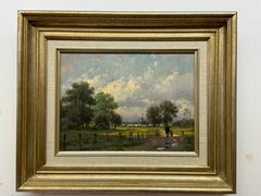 Vintage Hans Van Moerkerken (1950-Present) Dutch Spring Landscape