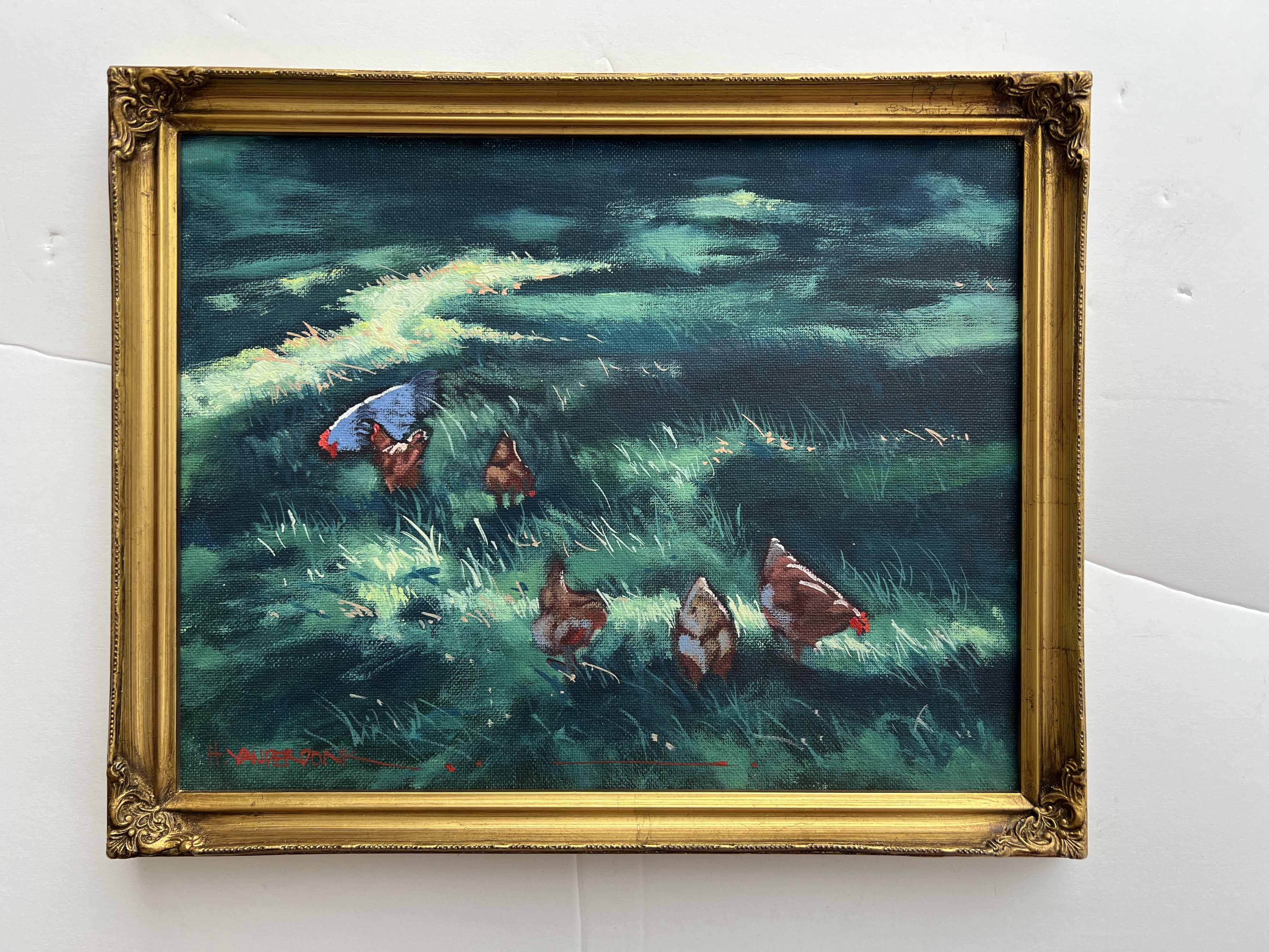 L'artista australiano HANS VANDER DONK dipinge a olio su tavola con il titolo 