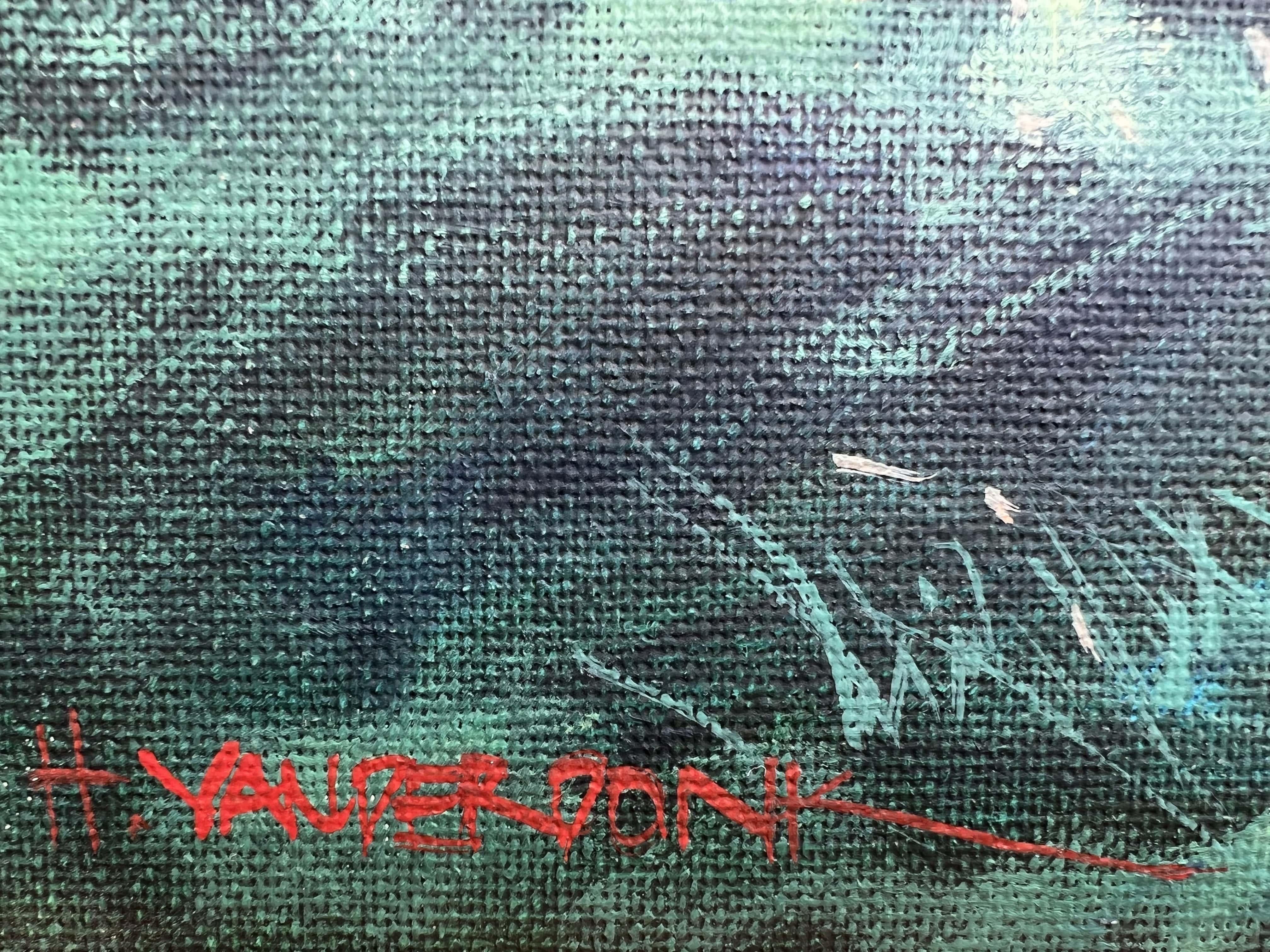L'artista australiano HANS VANDER DONK dipinge a olio su tavola con il titolo 