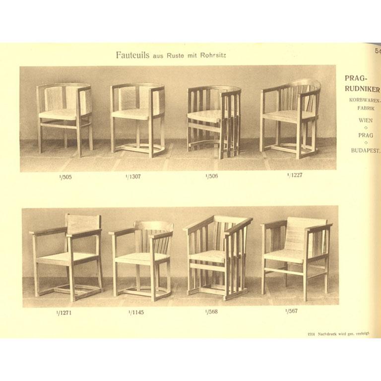 20th Century Hans Vollmer & Prag Rudniker Wickerwork-Fabrication Chair Mod. 464 For Sale
