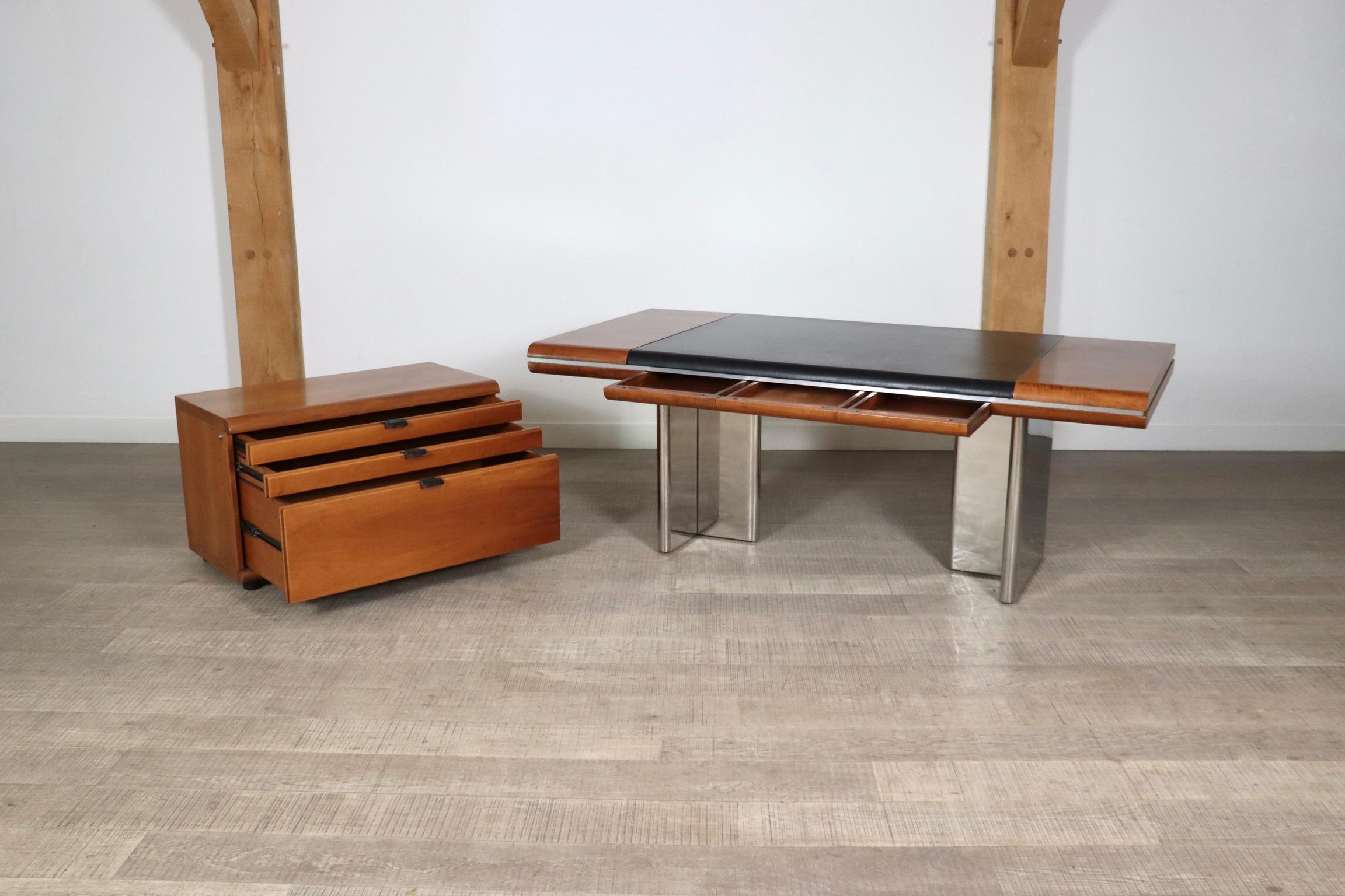 Hans Von Klier For Skipper Executive Desk And Credenza, Italy, 1970s For Sale 7