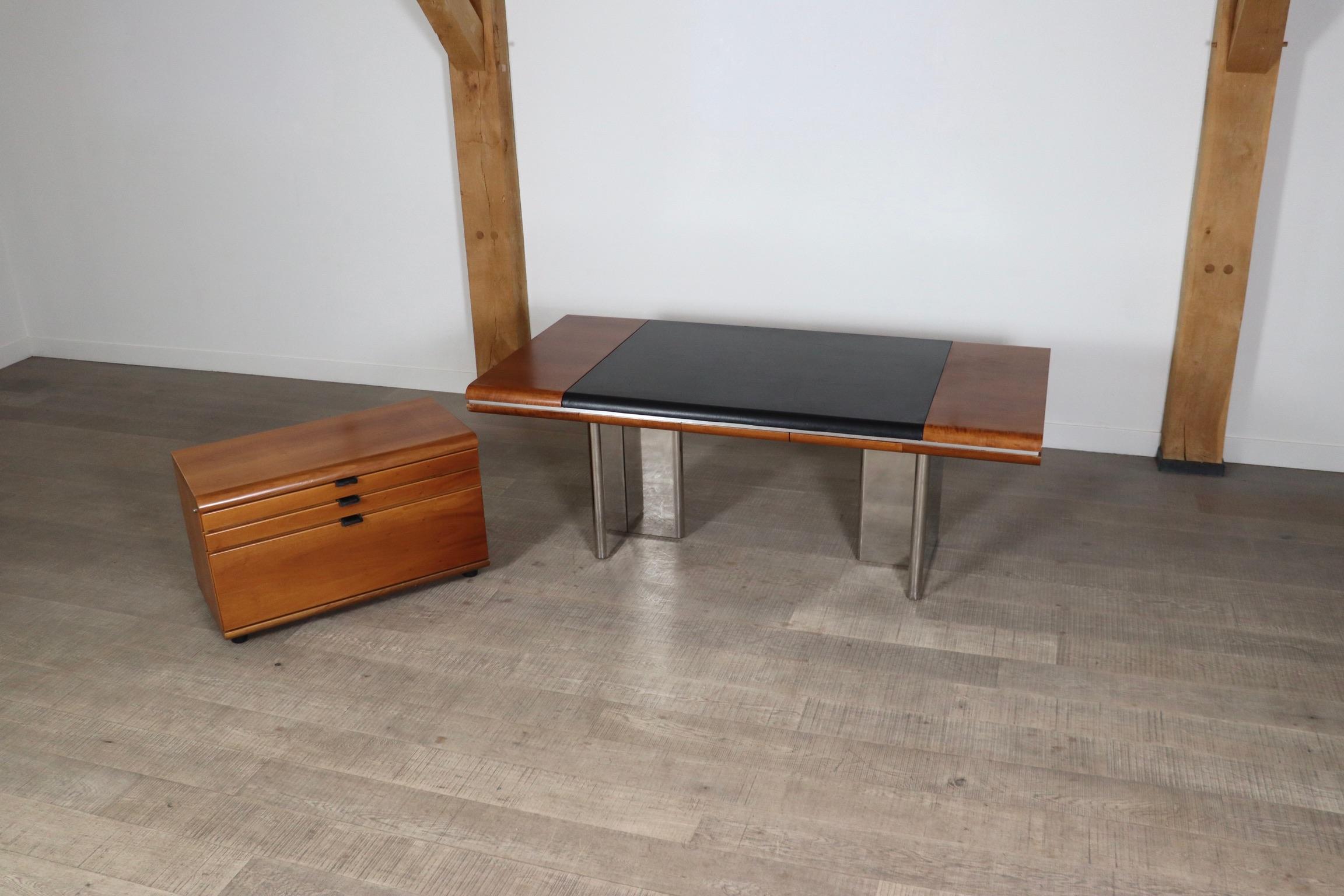 Hans Von Klier For Skipper Executive Desk And Credenza, Italy, 1970s For Sale 3