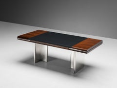 Hans Von Klier for Skipper Bureau de direction en cuir acajou et acier