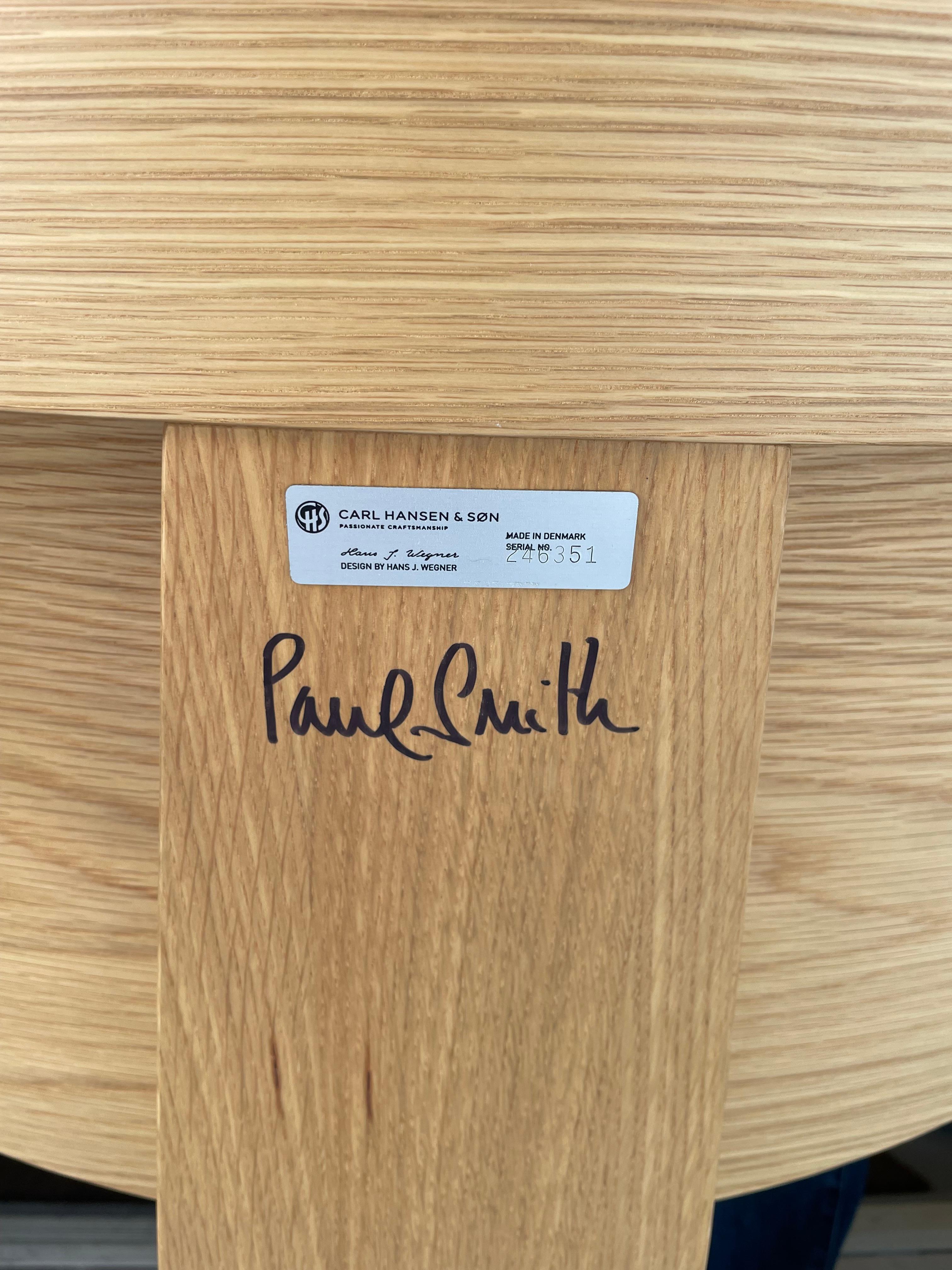 Wood Hans Wegner 100th Anniversary Chair by Paul Smith and Carl Hansen For Sale