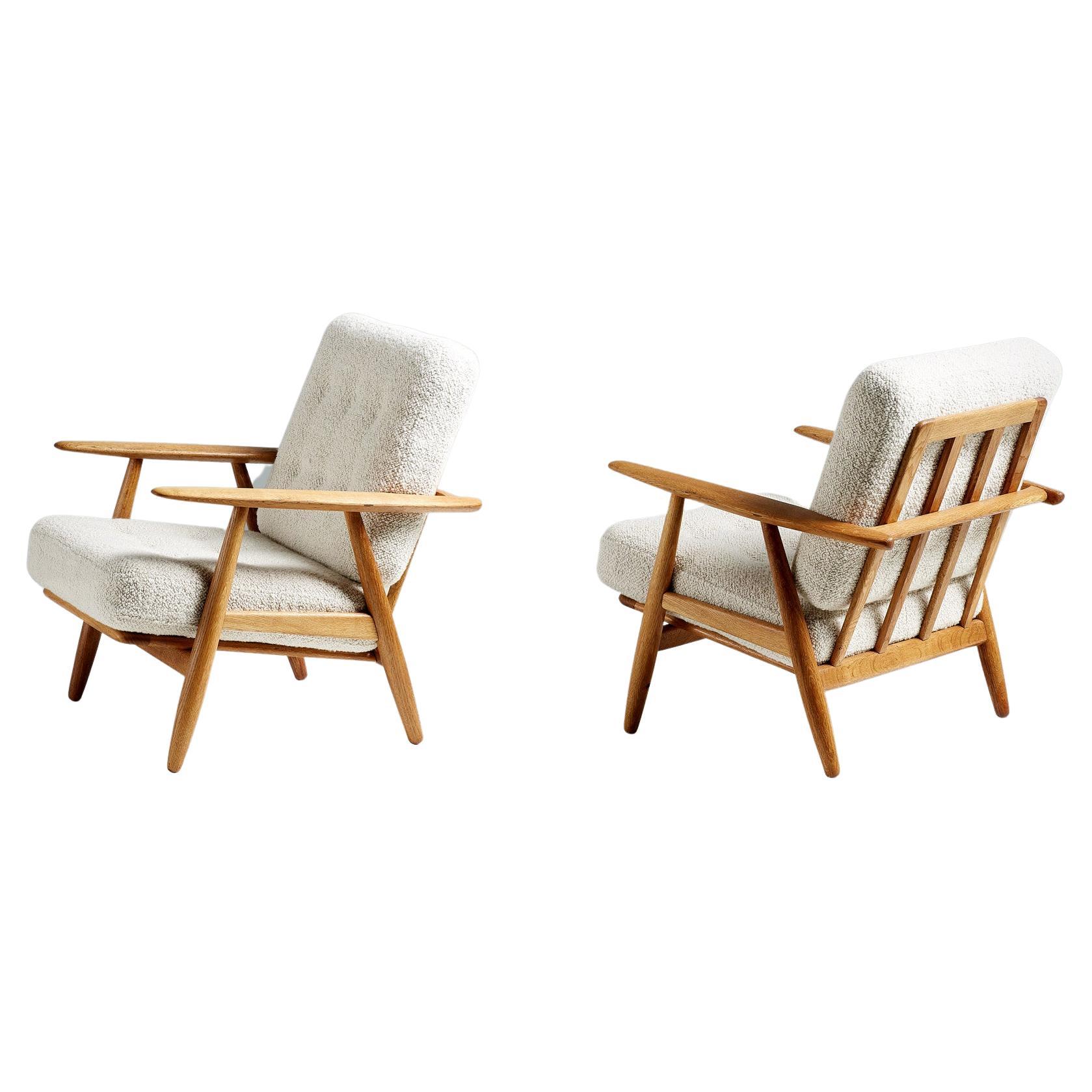 Hans Wegner 1950s Oak Cigar Chairs