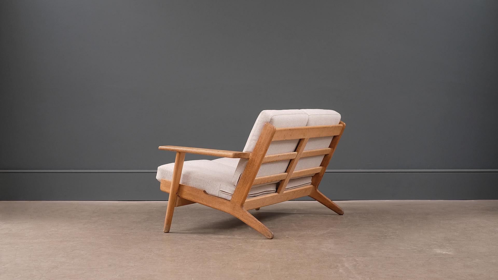 Hans Wegner 2-Seat Oak Sofa 1