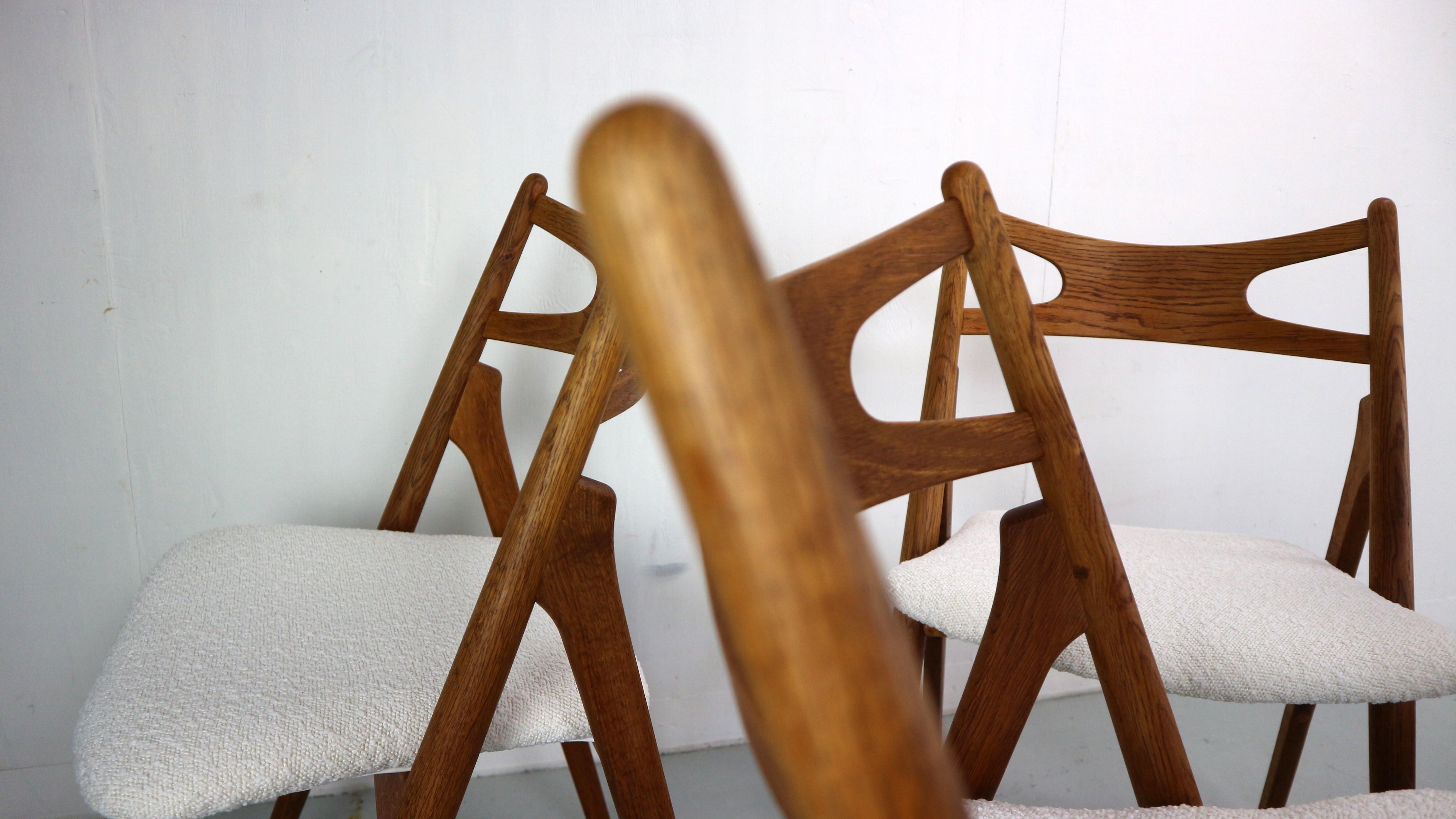 Hans Wegner 4x CH-29 Sawbuck Chairs Danish Design 10