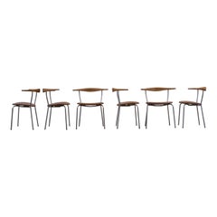 Hans Wegner 6 Little Steel Chairs