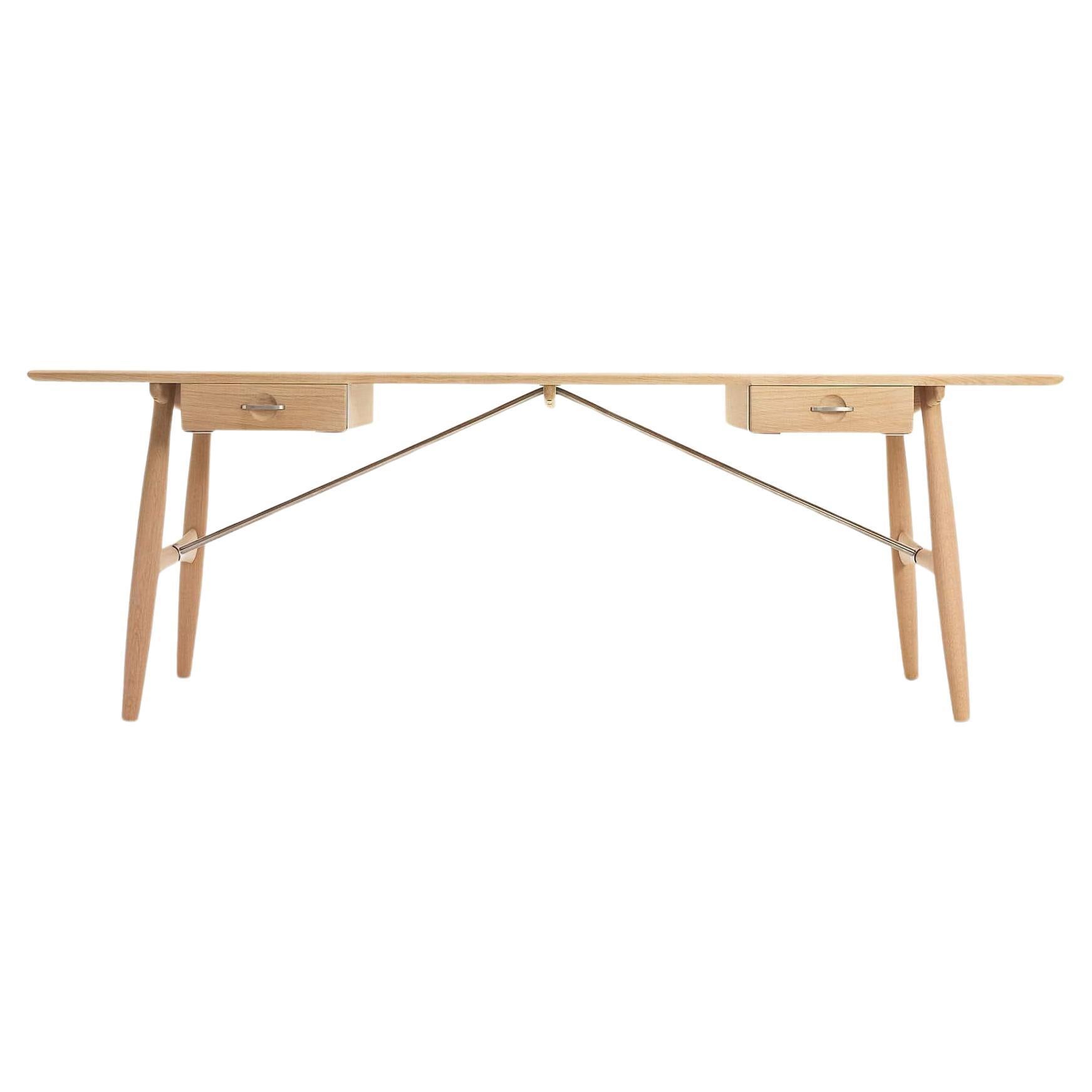 Scrivania da architetto Hans Wegner da 74" in Oak Oak bianco di PP Mobler