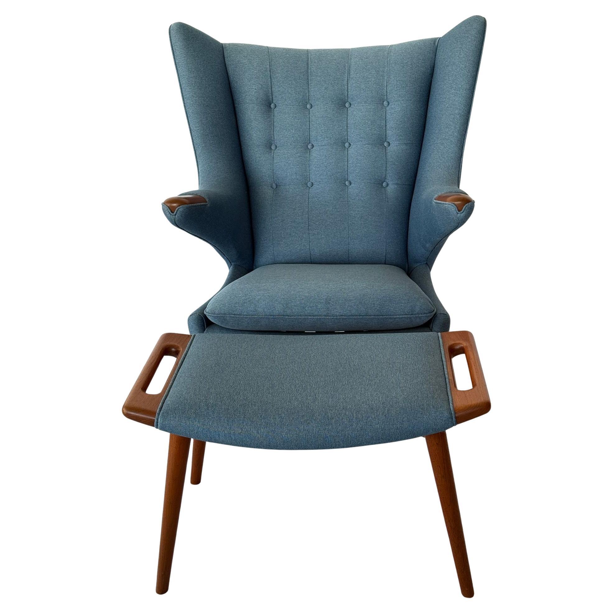 Hans Wegner AP 19 "Papa Bear" Chair and Footstool