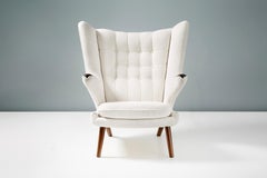 Sedia Hans Wegner AP-19 Papa Bear in tessuto boucle