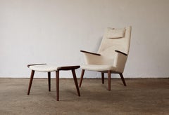 Hans Wegner AP-27 Chair and Ottoman, AP Stolen, Denmark, 1950s
