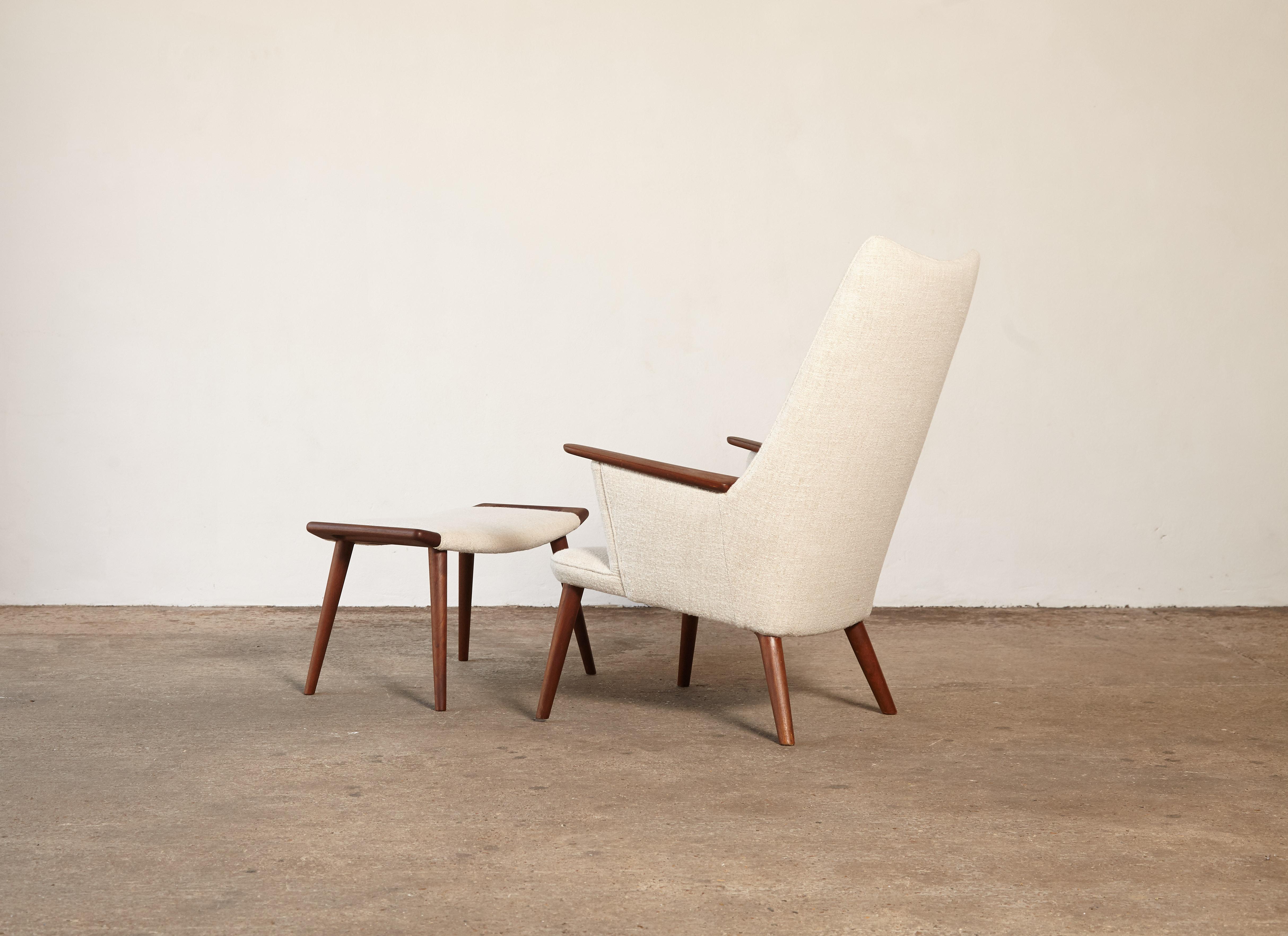 20th Century Hans Wegner AP-27 Chair and Ottoman, AP Stolen, Denmark, 1950s