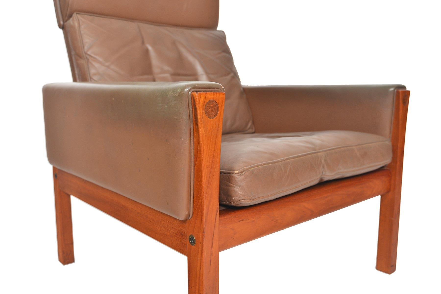 Mid-Century Modern Hans Wegner AP 62 Highback Lounge Chair in Teak, Produced by AP Stolen For Sale