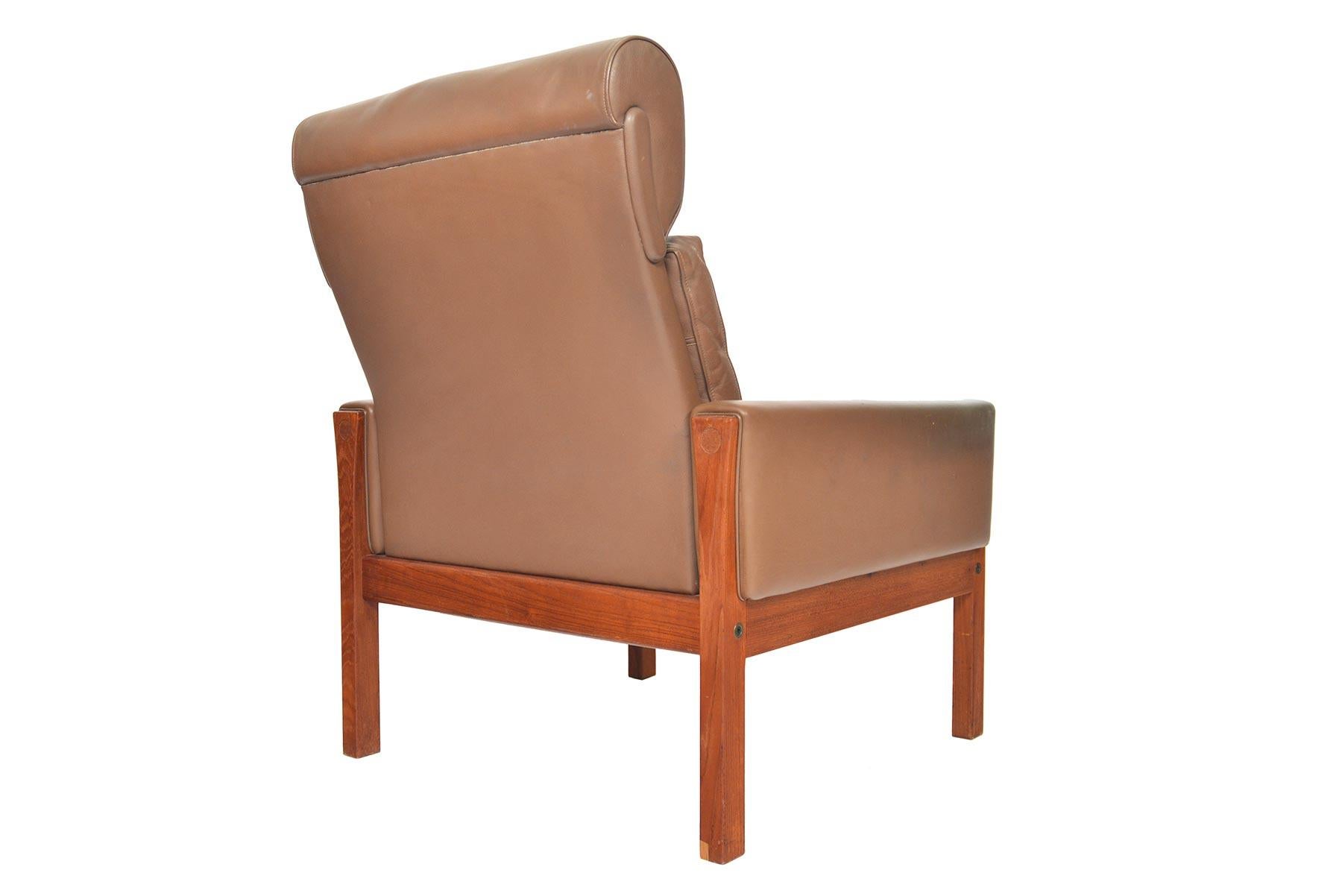 Swedish Hans Wegner AP 62 Highback Lounge Chair in Teak, Produced by AP Stolen For Sale