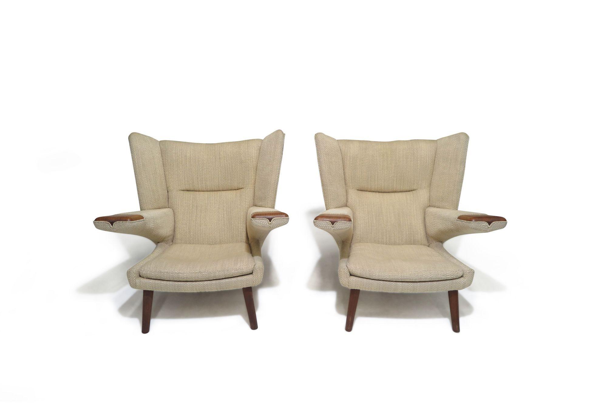 Hans Wegner AP69 Papa Bear Lounge Chairs In Good Condition In Oakland, CA