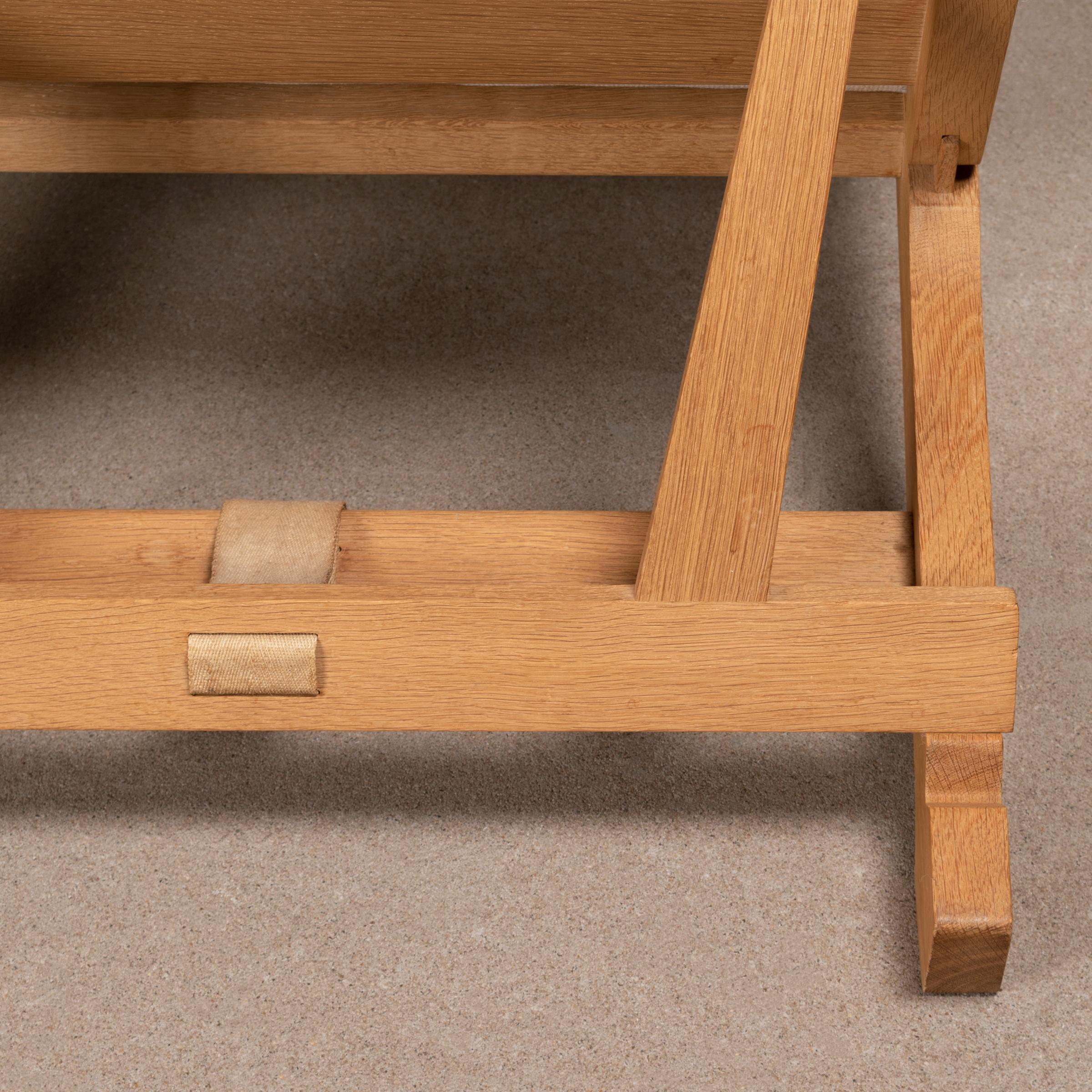 Hans Wegner Ap71 Lounge Chair Oak Frame and Beige Wool for AP Stolen, Denmark 10