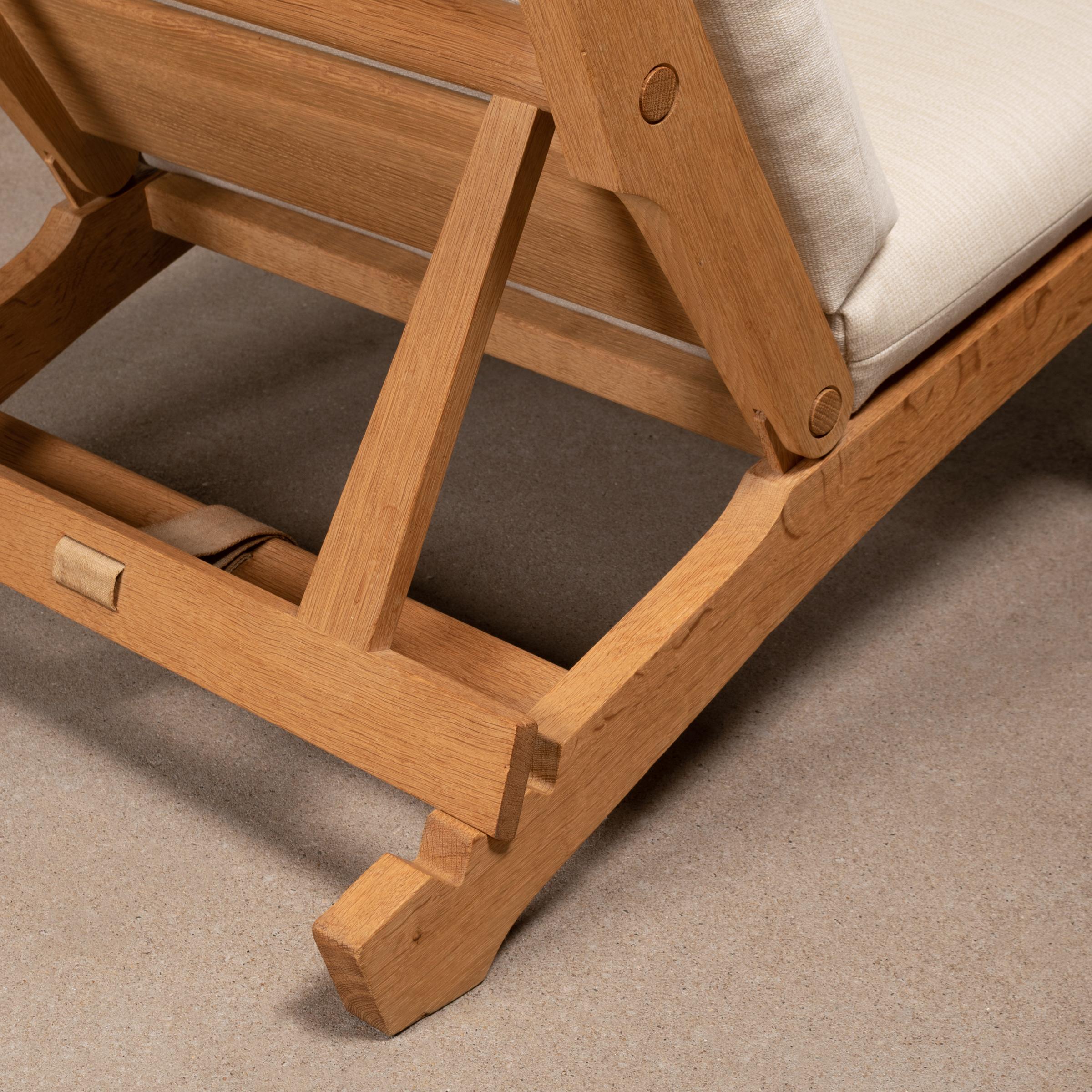 Hans Wegner Ap71 Lounge Chair Oak Frame and Beige Wool for AP Stolen, Denmark 11