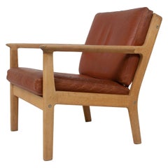 Hans Wegner Arm Chair by GETAMA Model 265 in Oak and Leather, 1987