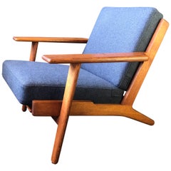 Hans Wegner Armchair, ge290, 1950s, Fully Refurbished and Reupholstered
