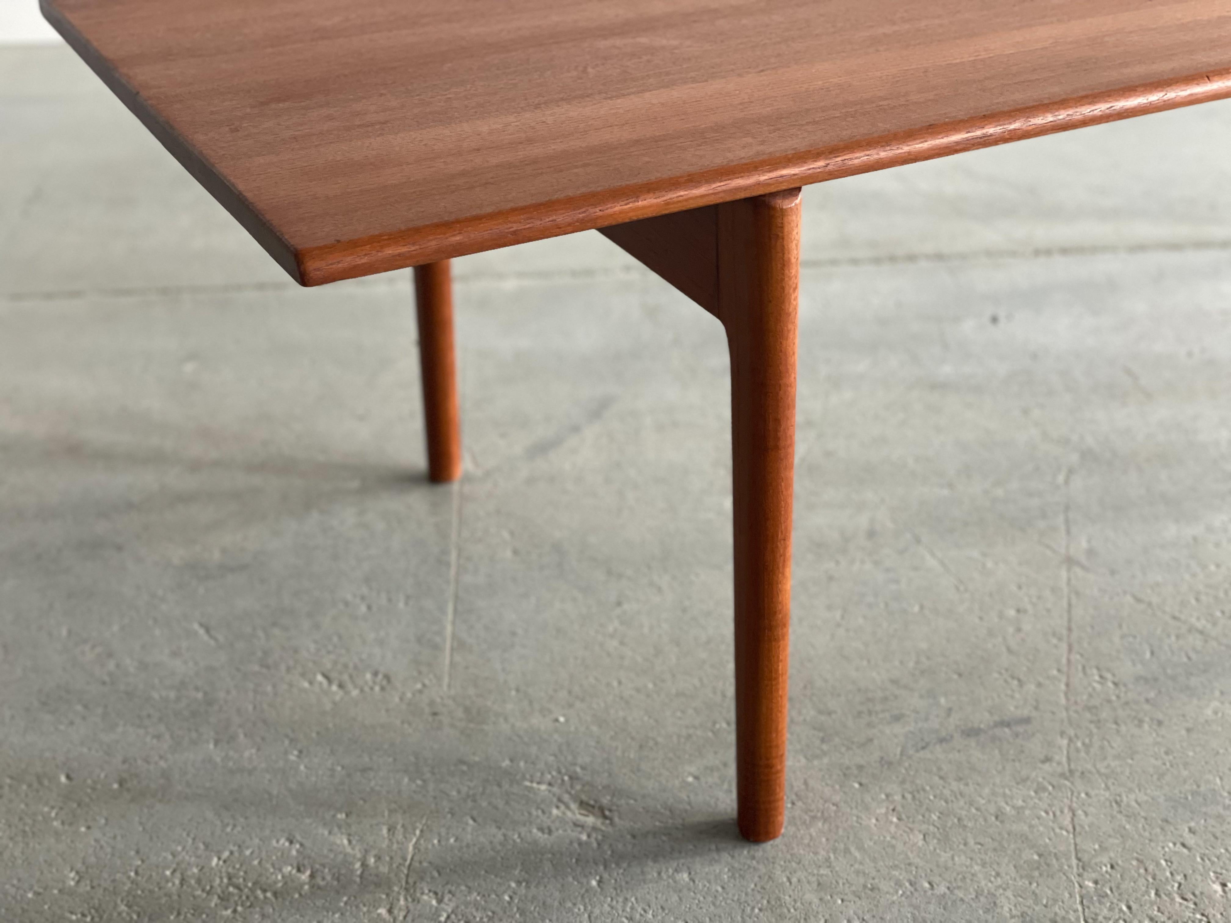 Scandinavian Modern Hans Wegner AT-15 Solid Teak Coffee Table for Andreas Tuck For Sale