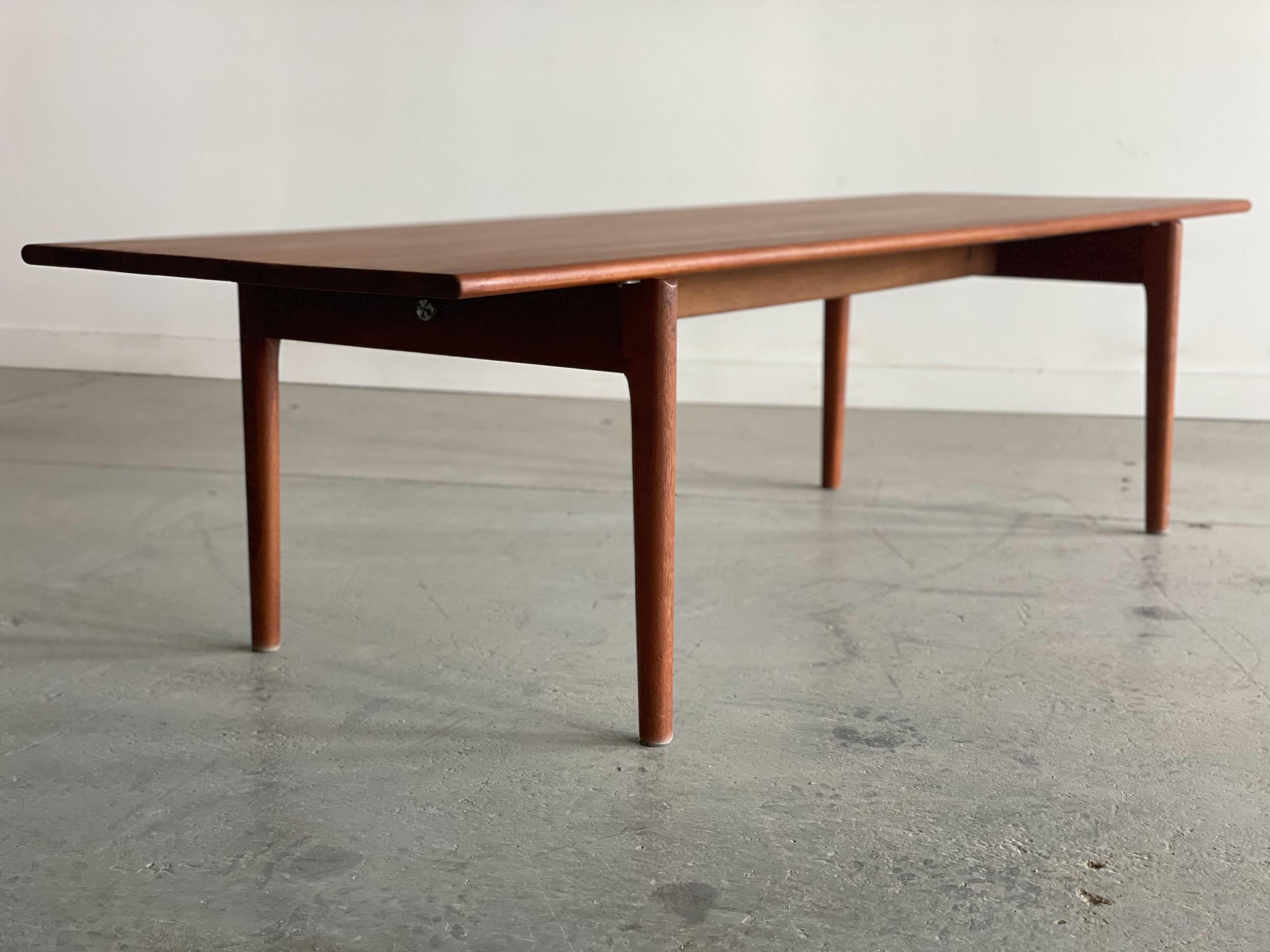 Danish Hans Wegner AT-15 Solid Teak Coffee Table for Andreas Tuck For Sale