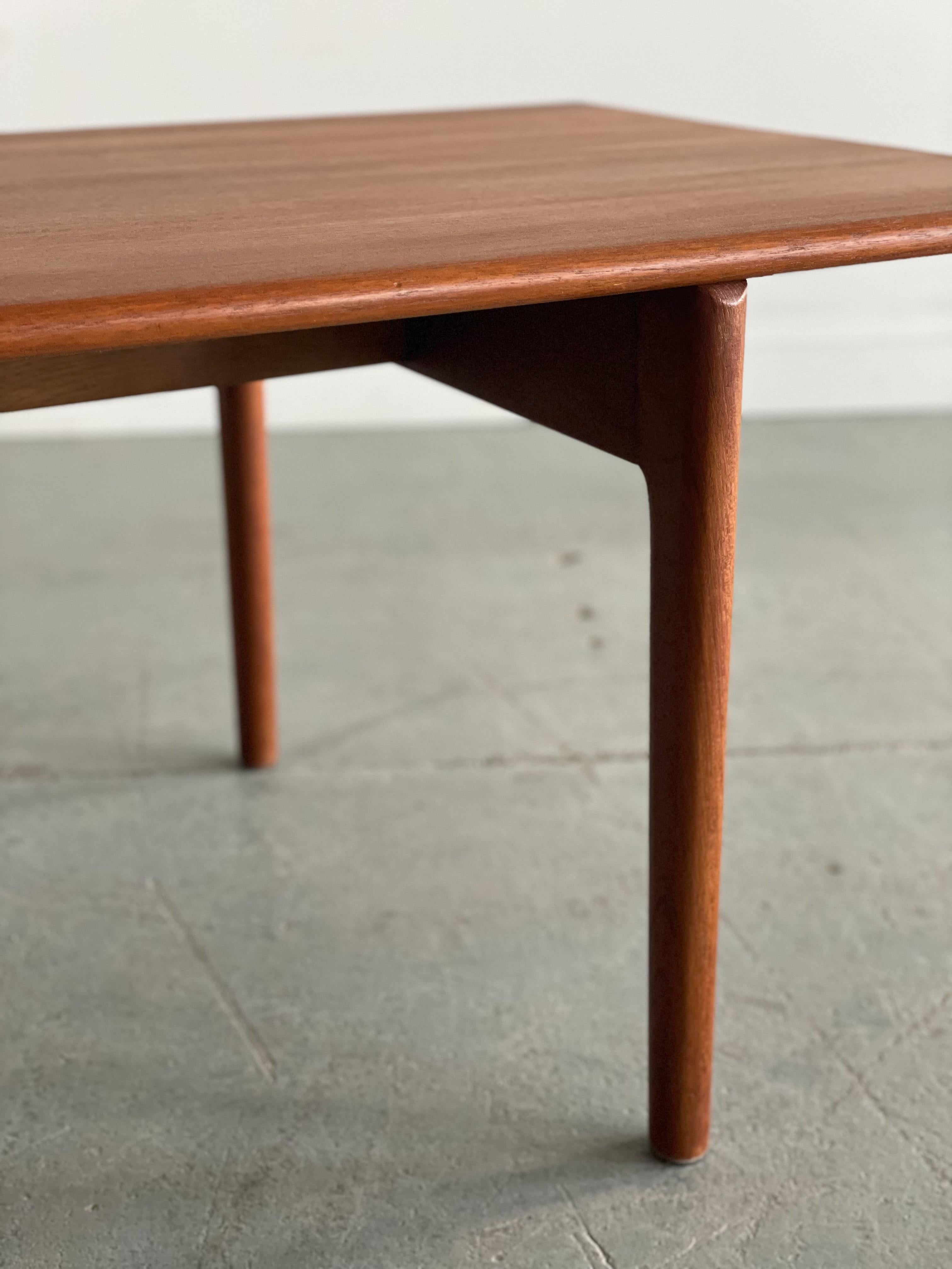 Hans Wegner AT-15 Solid Teak Coffee Table for Andreas Tuck In Good Condition For Sale In Winnipeg, MB