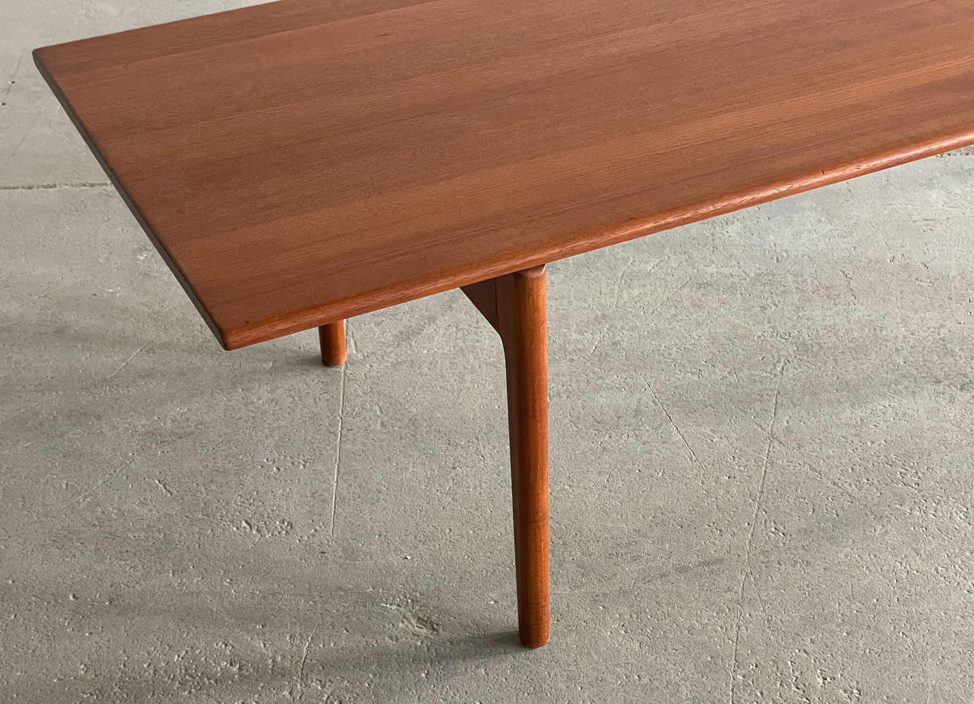 Hans Wegner AT-15 Solid Teak Coffee Table for Andreas Tuck For Sale 1