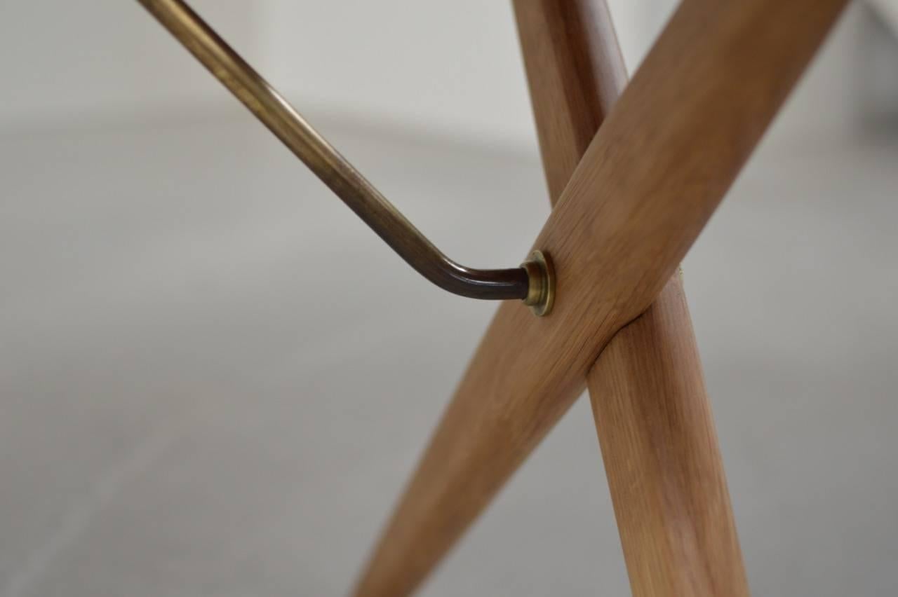 Hans Wegner AT 308 Table with Brass Stretchers by Andreas Tuck 1