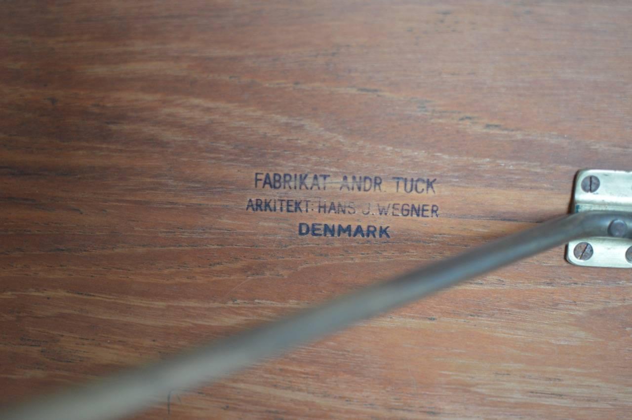 Hans Wegner AT 308 Table with Brass Stretchers by Andreas Tuck 3