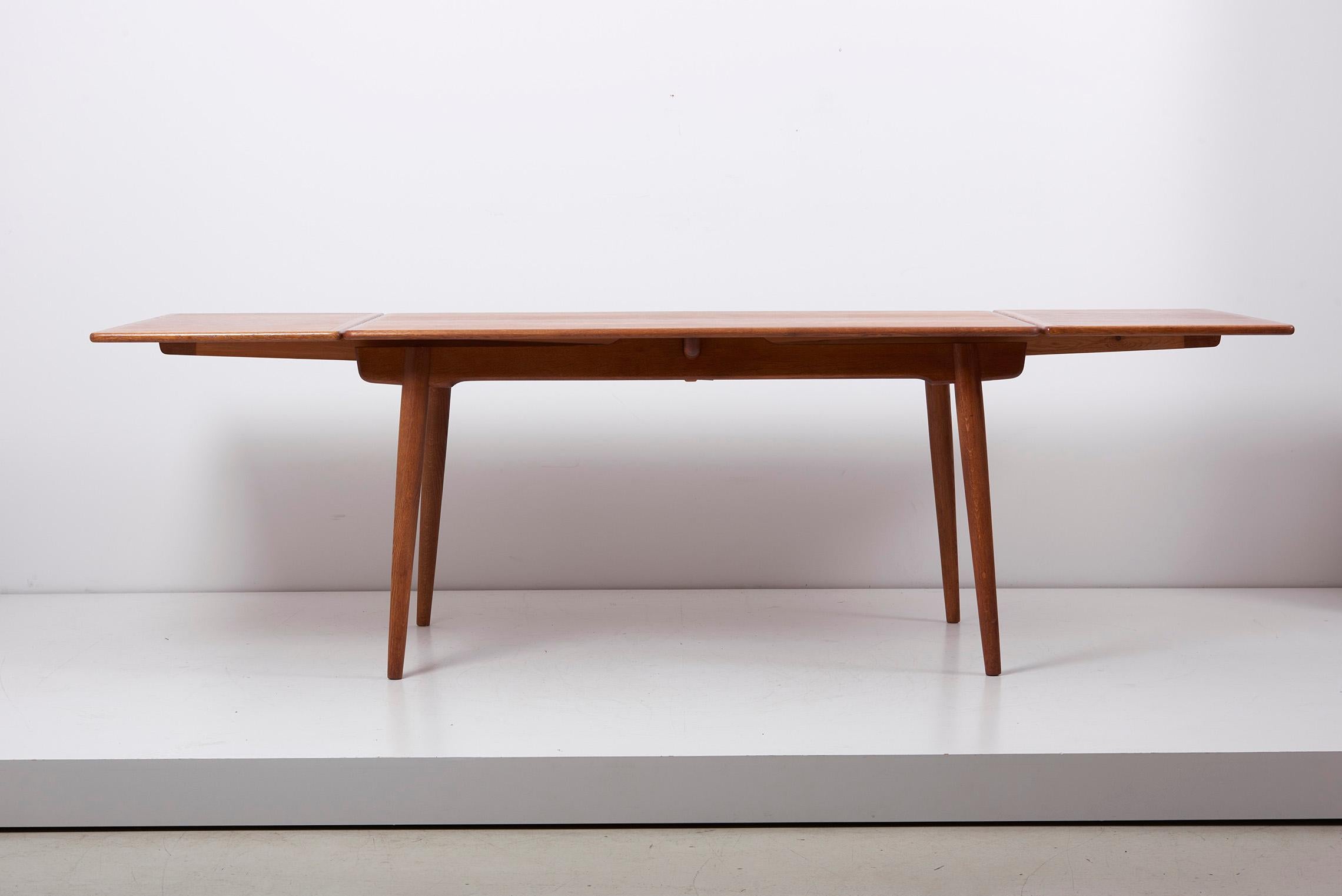 Hans Wegner AT-312 Dining Table in Oak for Andreas Tuck, Denmark, 1950s 1