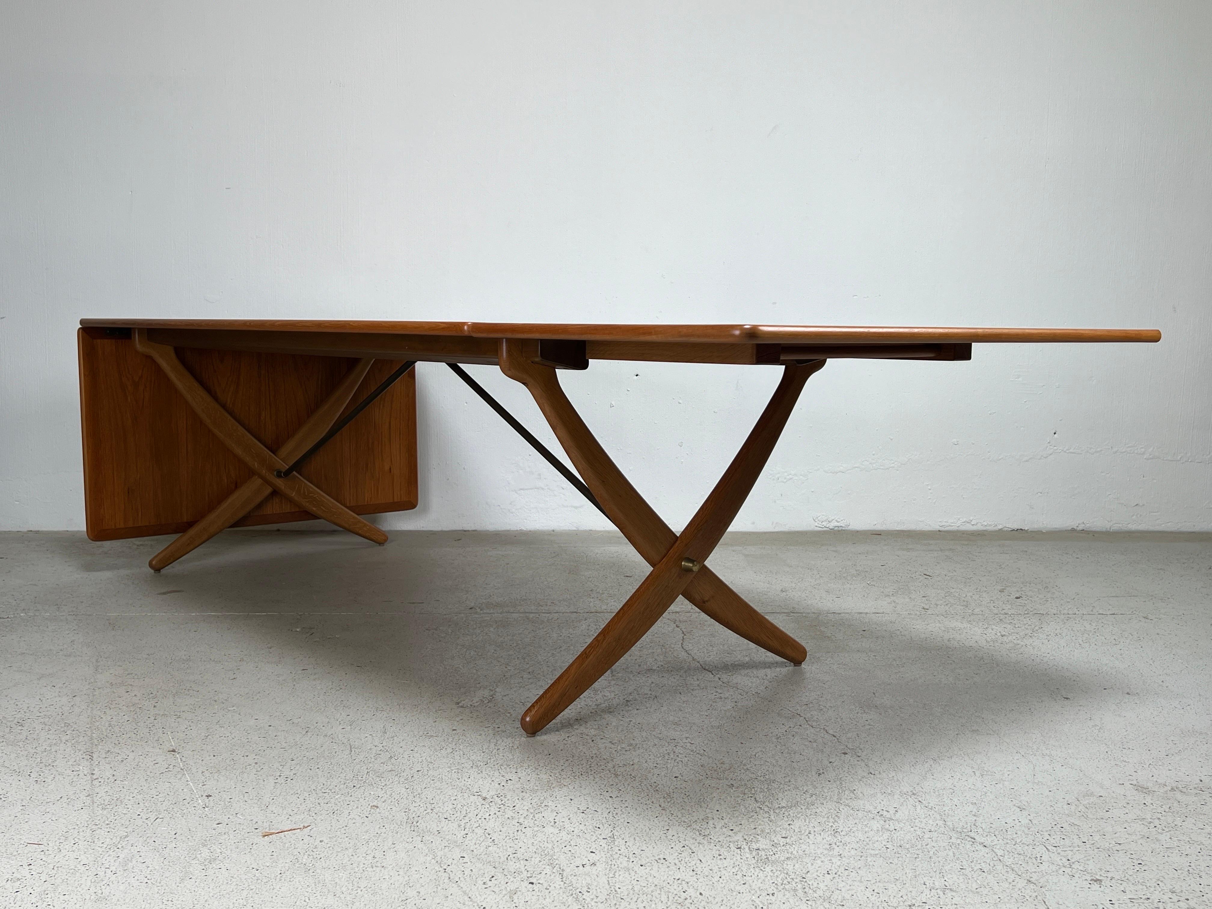 Table de salle à manger à abattant AT-314 de Hans Wegner pour Andreas Tuck en vente 5