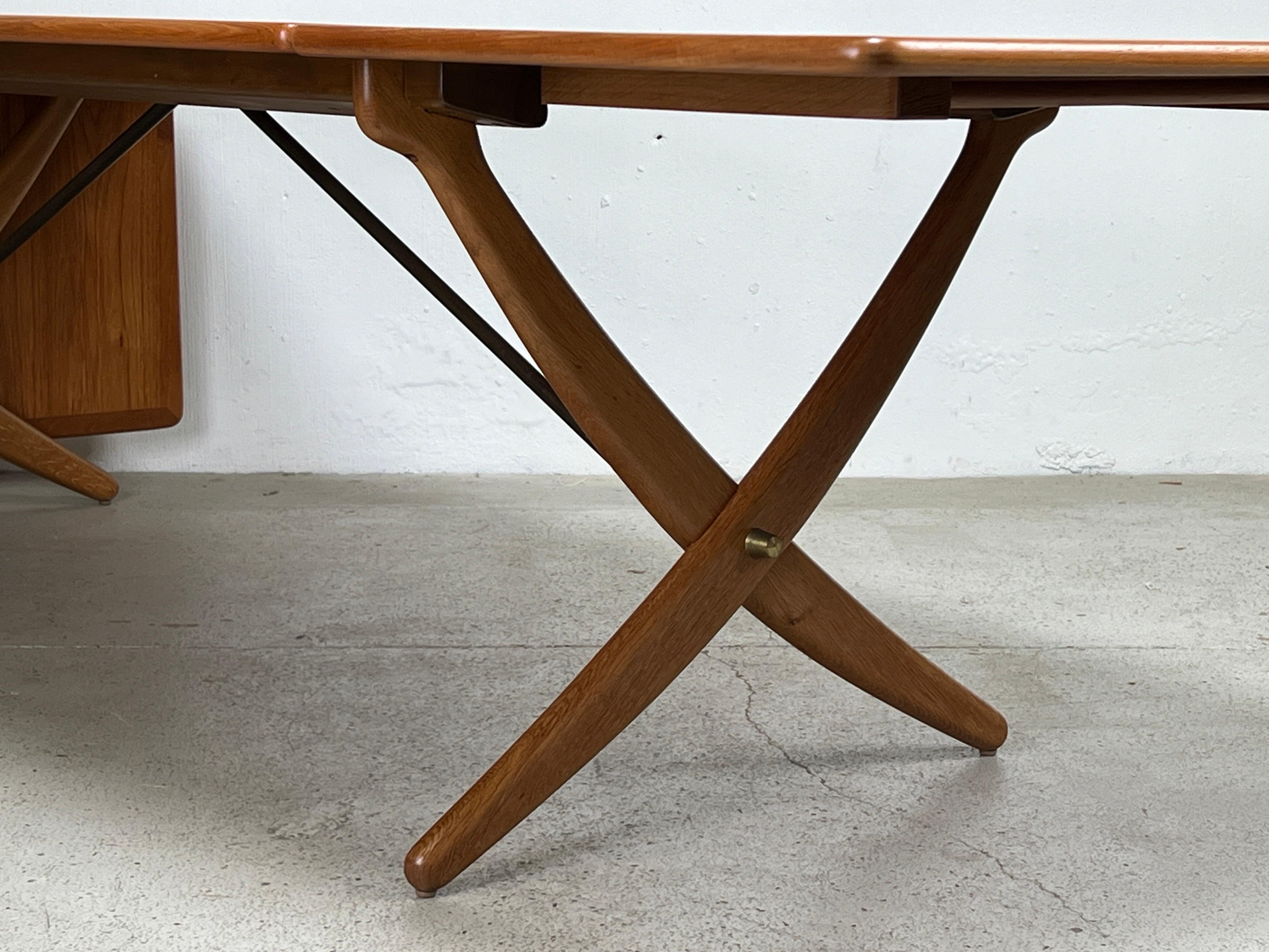 Table de salle à manger à abattant AT-314 de Hans Wegner pour Andreas Tuck en vente 6
