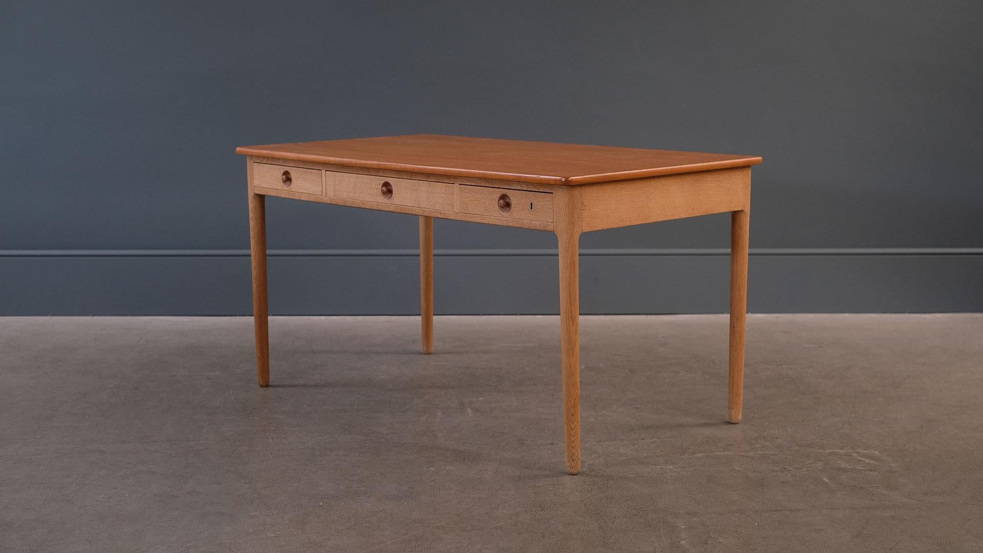 Danish Hans Wegner AT Desk in Oak and Teak