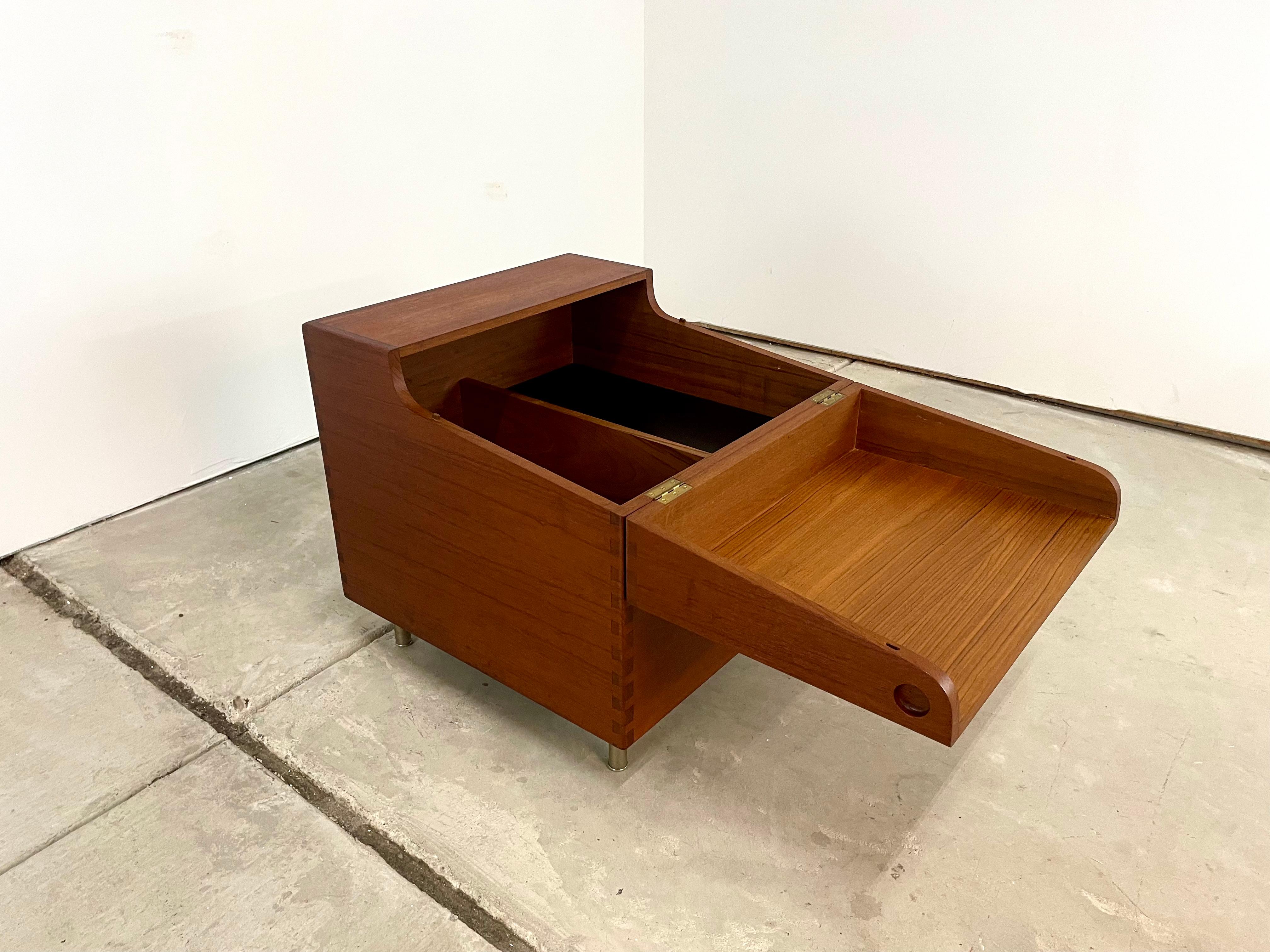 Danish Hans Wegner Bar Cube Teak Early For Sale