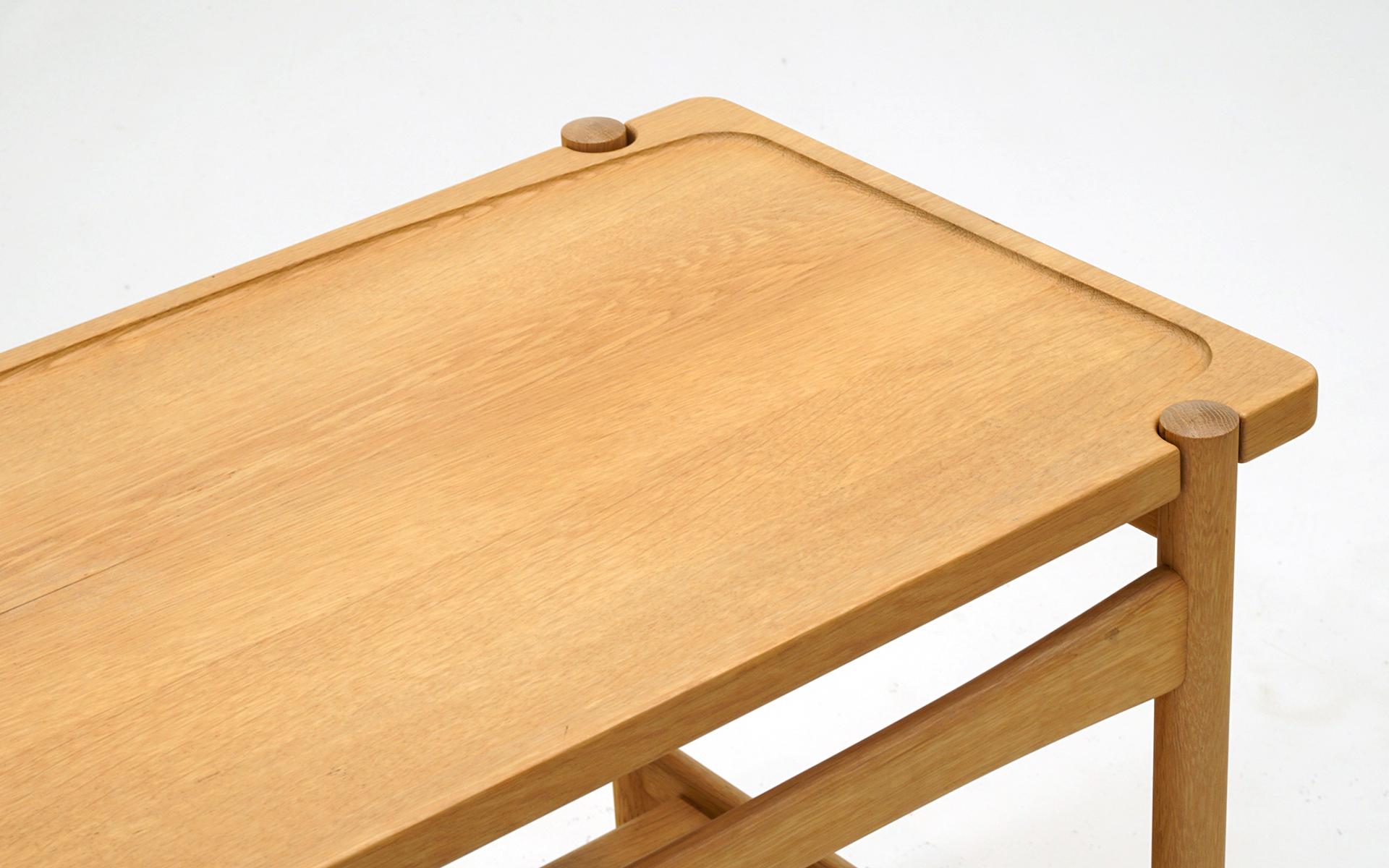 Danish Hans Wegner Bar / Serving Cart with Removable Tray for Andeas Tuck. For Sale