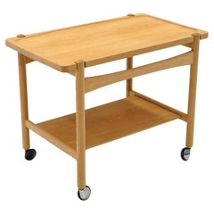 Hans Wegner Bar / Serving Cart with Removable Tray for Andeas Tuck.