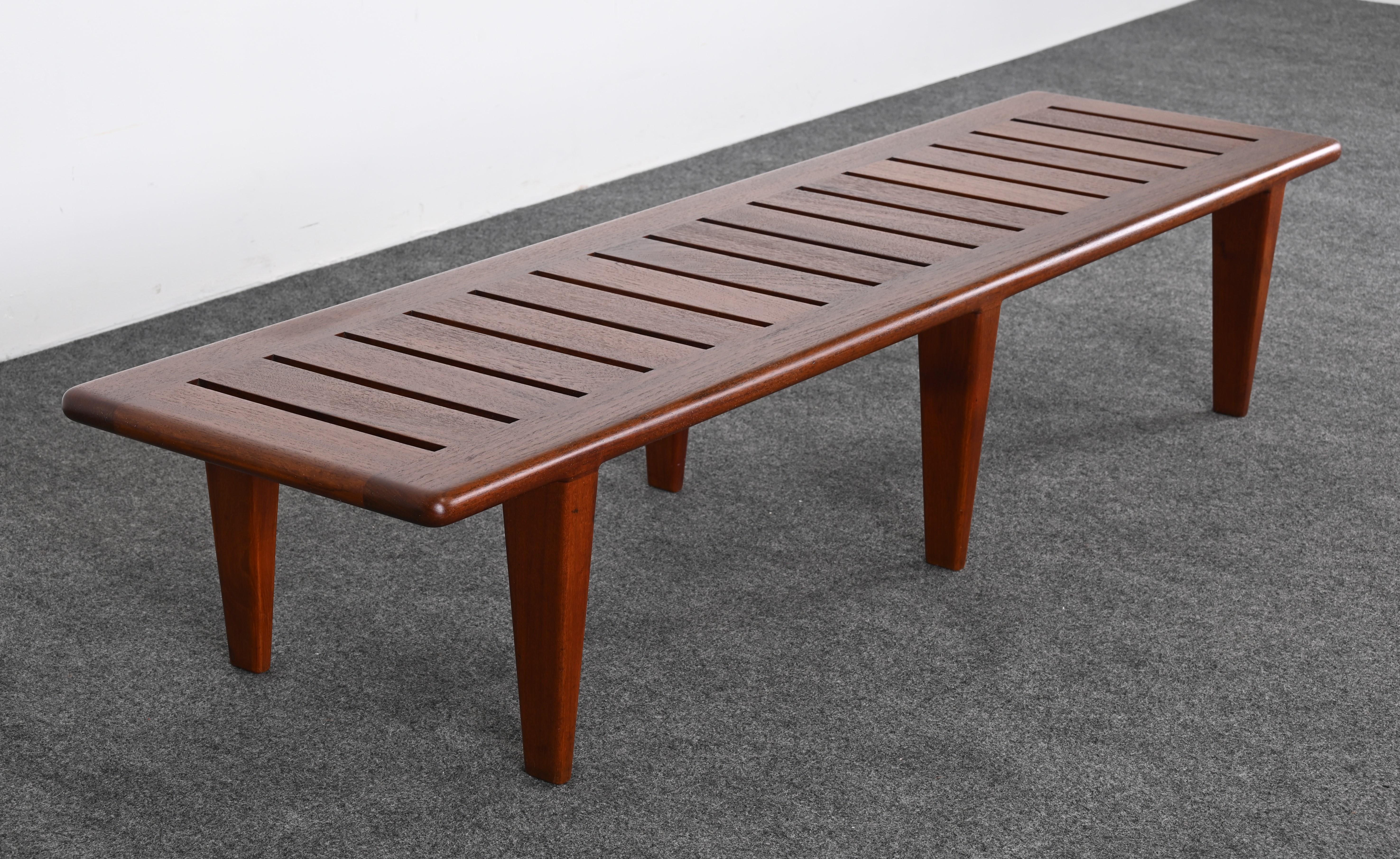Teak Panchina Hans Wegner modello JH 574, Johannes Hansen, Danimarca, anni '50 in vendita