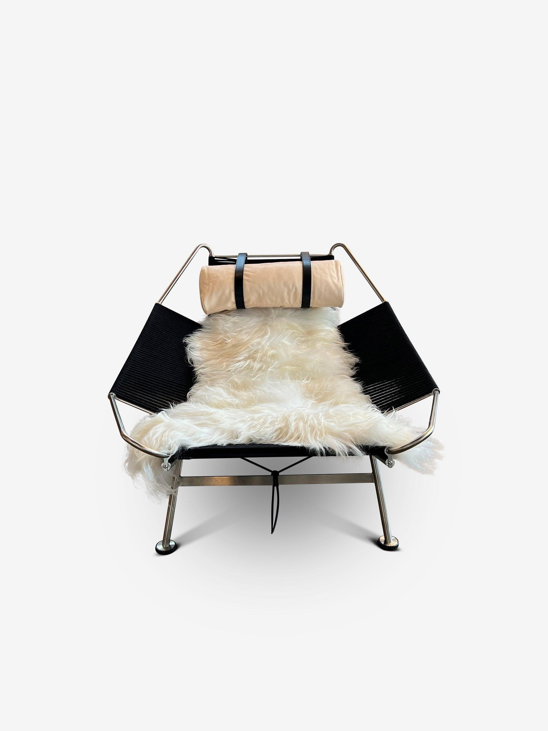 Hans Wegner Schwarzer Flaggen-Hofstuhl PP225 von PP Mobler (Stahl) im Angebot