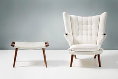 Hans Wegner Boucle Papa Bear Chair and Ottoman