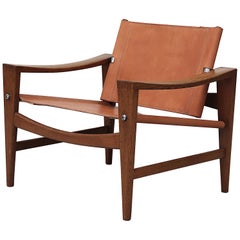 Hans Wegner "Bukkestolen" Solid Oak Safari Lounge Chair