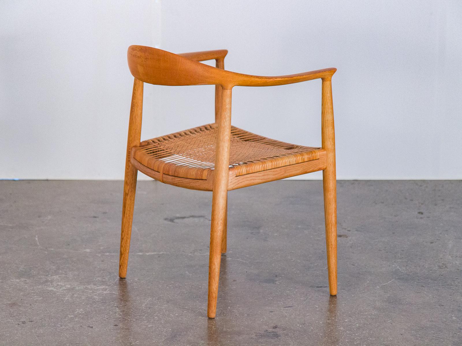 20th Century Hans Wegner Cane Dining Chair For Sale